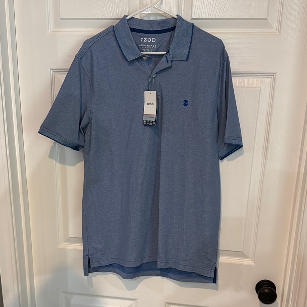 Izod Blue Polo Shirt Classic Style